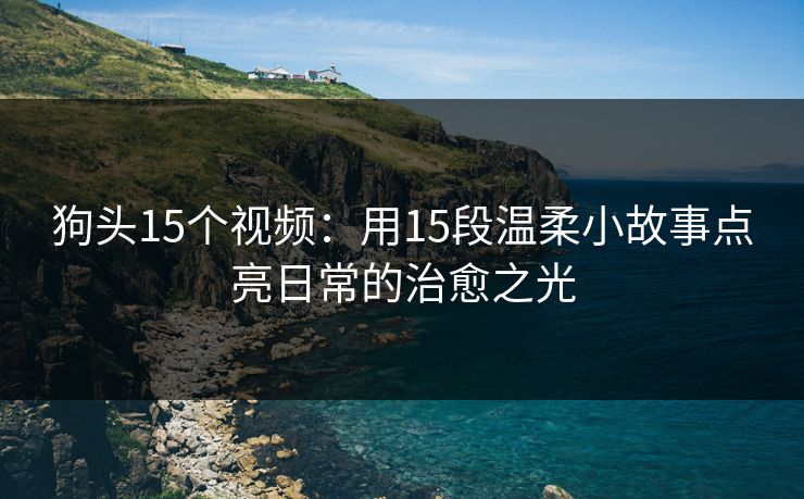 狗头15个视频：用15段温柔小故事点亮日常的治愈之光